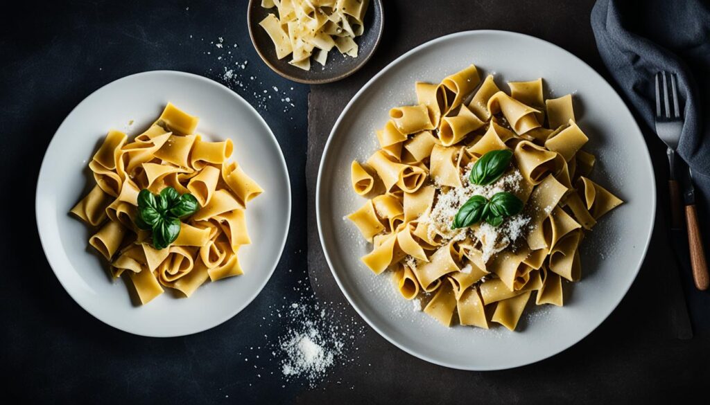 Is pappardelle thicker than fettuccine?