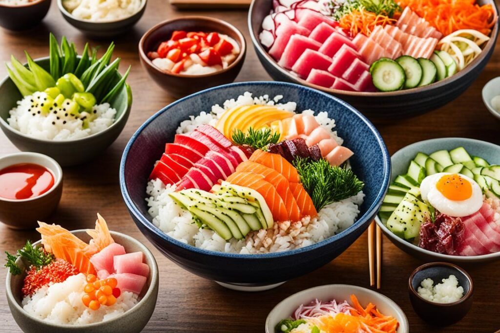 What is donburi vs chirashi?