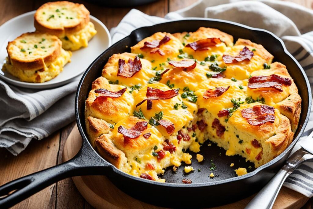 breakfast casserole with biscuits