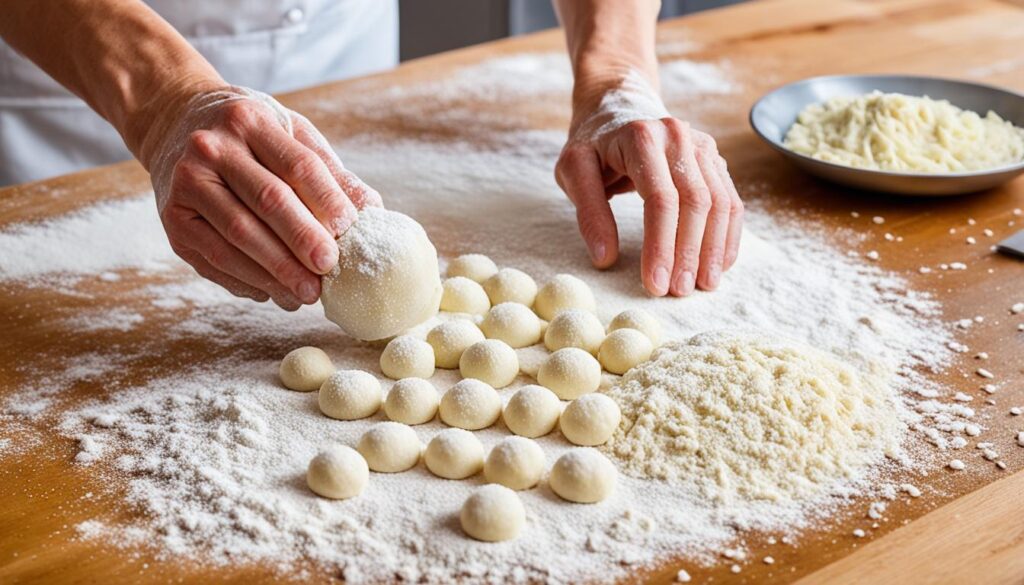 making homemade orecchiette