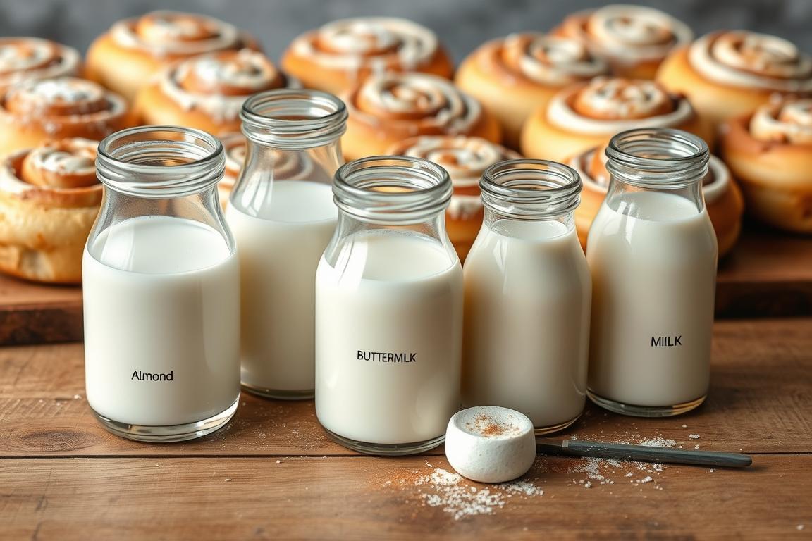 Can you substitute heavy cream for milk in cinnamon rolls?