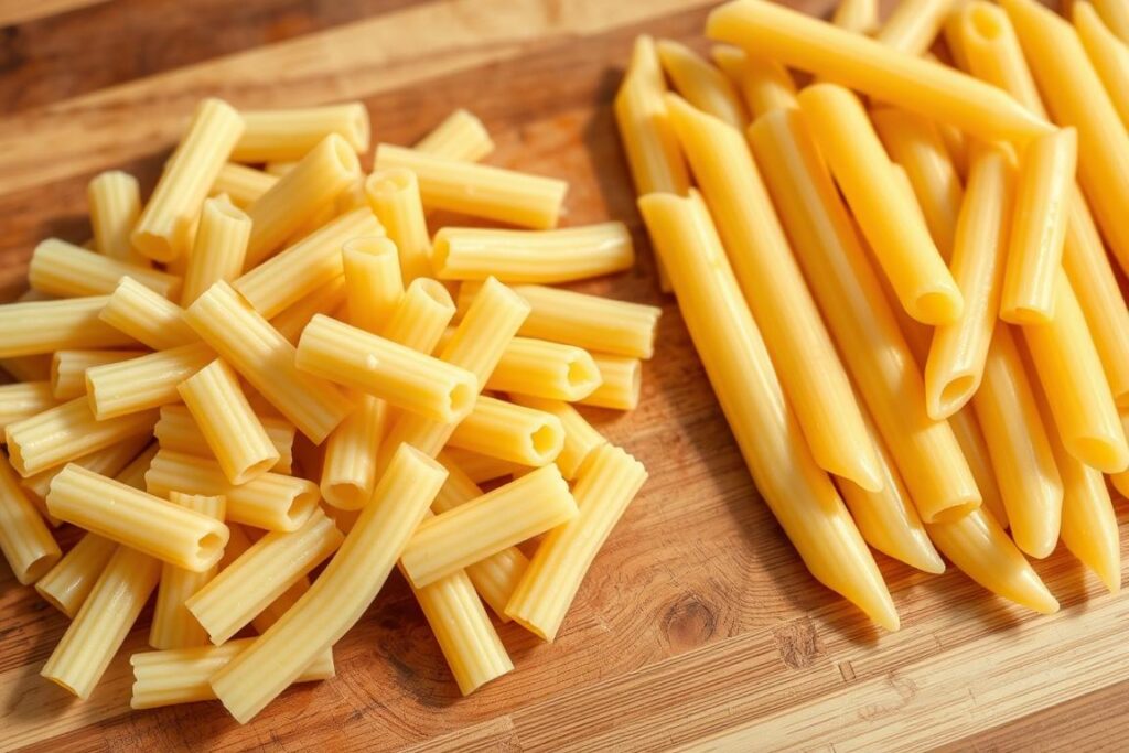 What is the difference between rigatoni and penne?