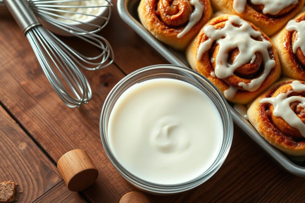 Why add heavy cream to cinnamon rolls?