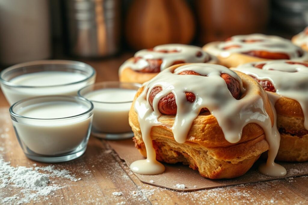 can you substitute heavy cream for milk in cinnamon rolls?