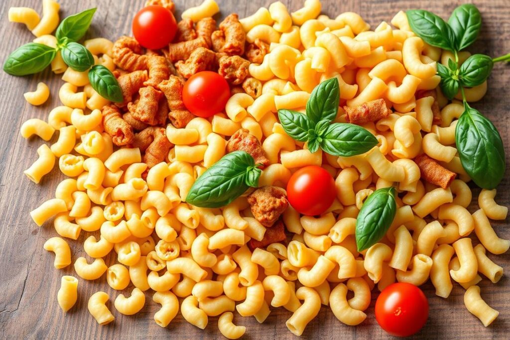 pasta varieties like macaroni