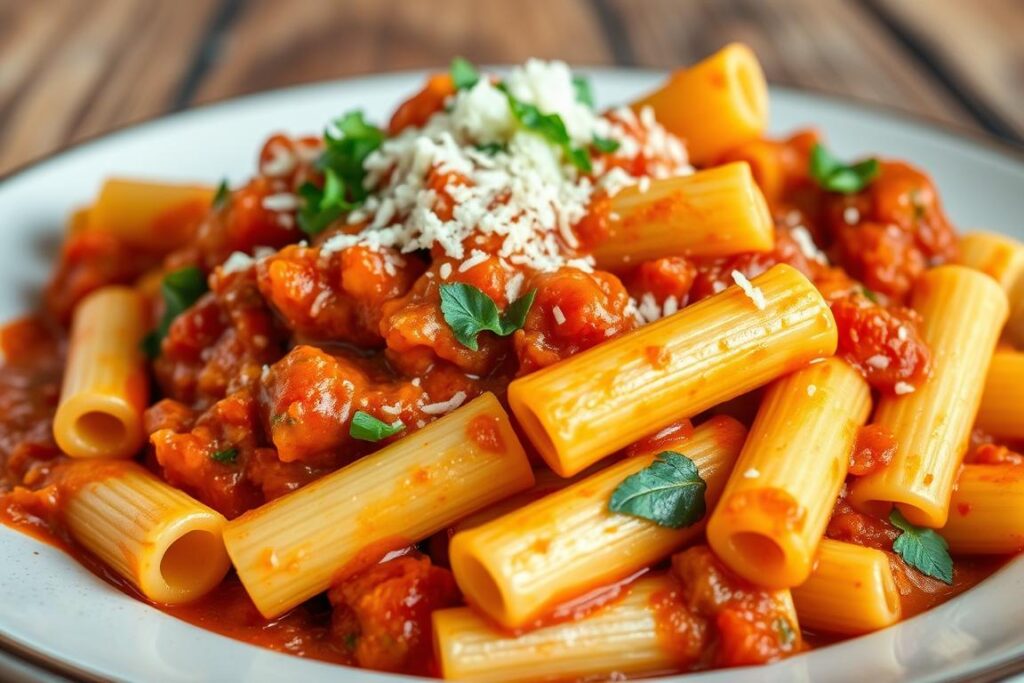 rigatoni with thick sauces